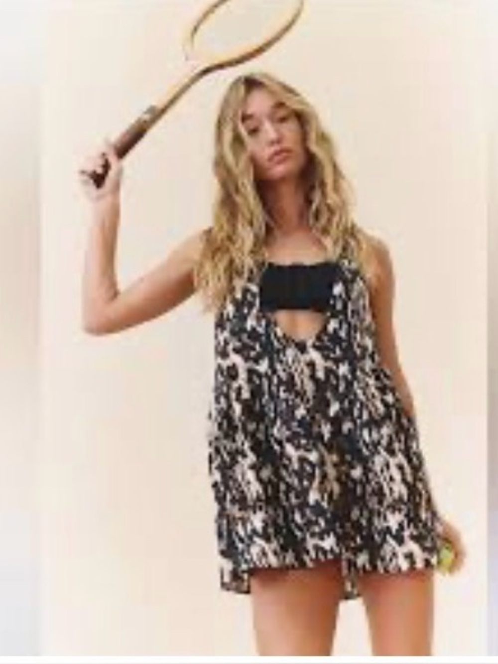 FP Movement by Free People One Two Punch Printed 2 PC Black NWOT XS